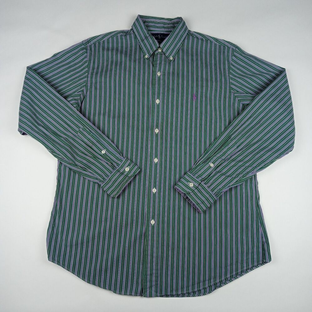 RALPH LAUREN Oxford Long Sleeve Button Down Shirt Men's Size Large Casual